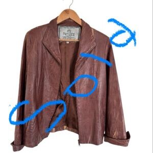 Peruzzi vintage Brown Leather Jacket made in Italy size 46(M-L)